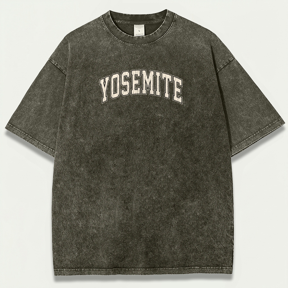 Yosemite National Park Vintage Organic Cotton Hiking Tee-HikeVista