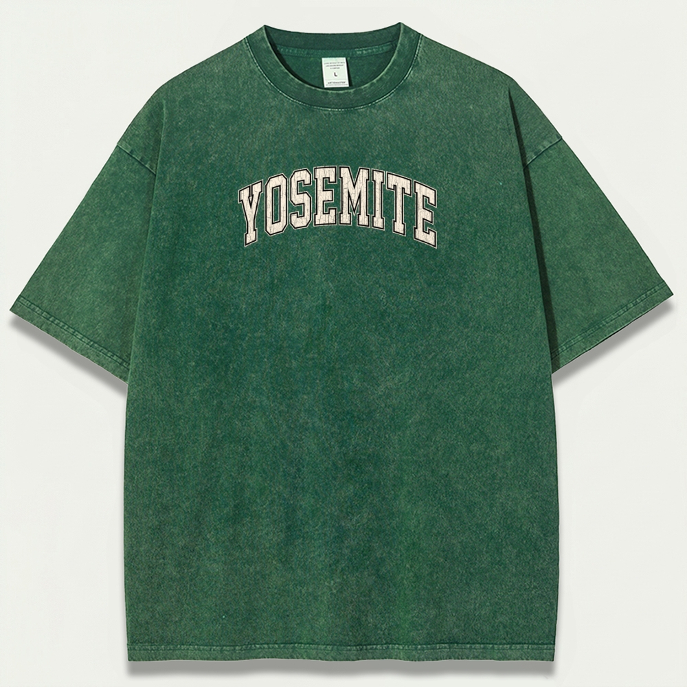 Yosemite National Park Vintage Organic Cotton Hiking Tee-HikeVista