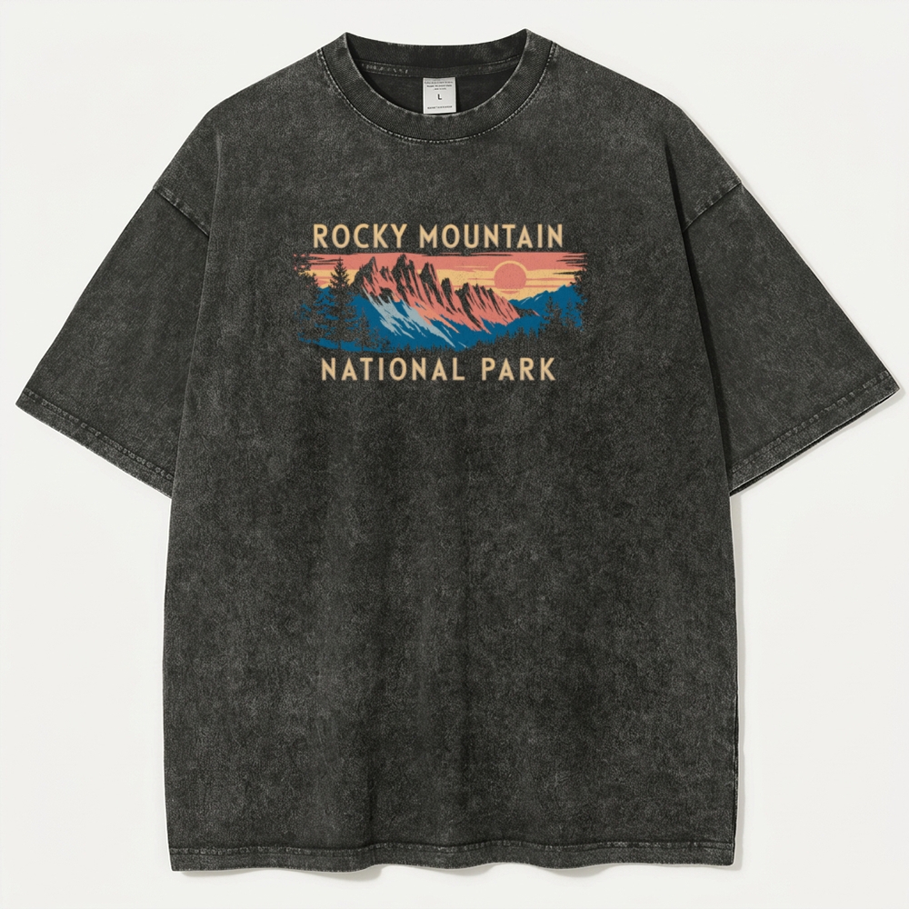 Rocky Mountains Vintage Organic Cotton Trail Tee-HikeVista