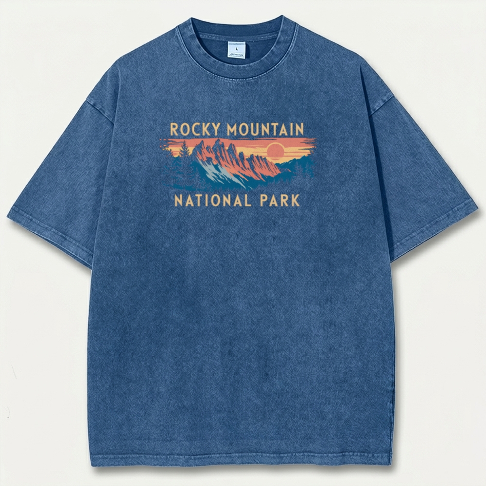Rocky Mountains Vintage Organic Cotton Trail Tee-HikeVista