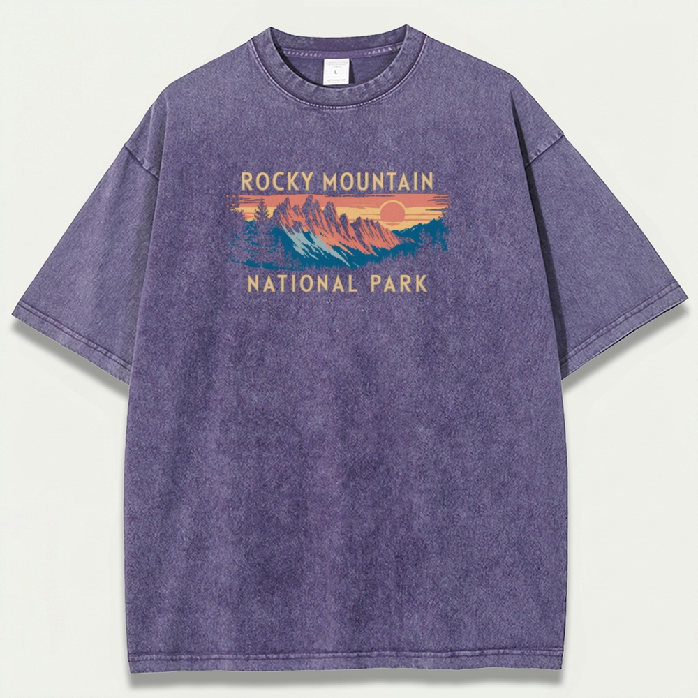 Rocky Mountains Vintage Organic Cotton Trail Tee-HikeVista