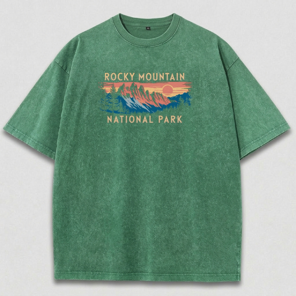 Rocky Mountains Vintage Organic Cotton Trail Tee-HikeVista