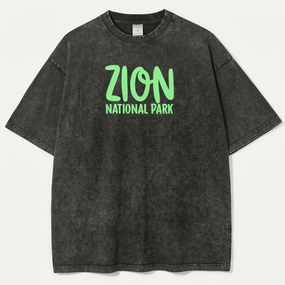Zion National Park Vintage Organic Cotton Hiking Tee-HikeVista