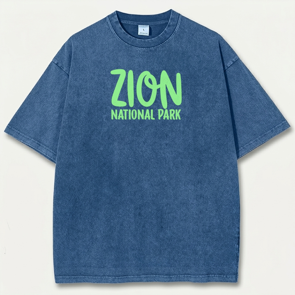 Zion National Park Vintage Organic Cotton Hiking Tee-HikeVista
