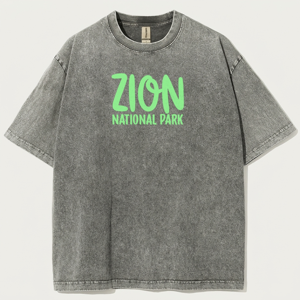 Zion National Park Vintage Organic Cotton Hiking Tee-HikeVista