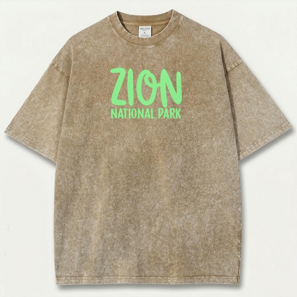 Zion National Park Vintage Organic Cotton Hiking Tee-HikeVista