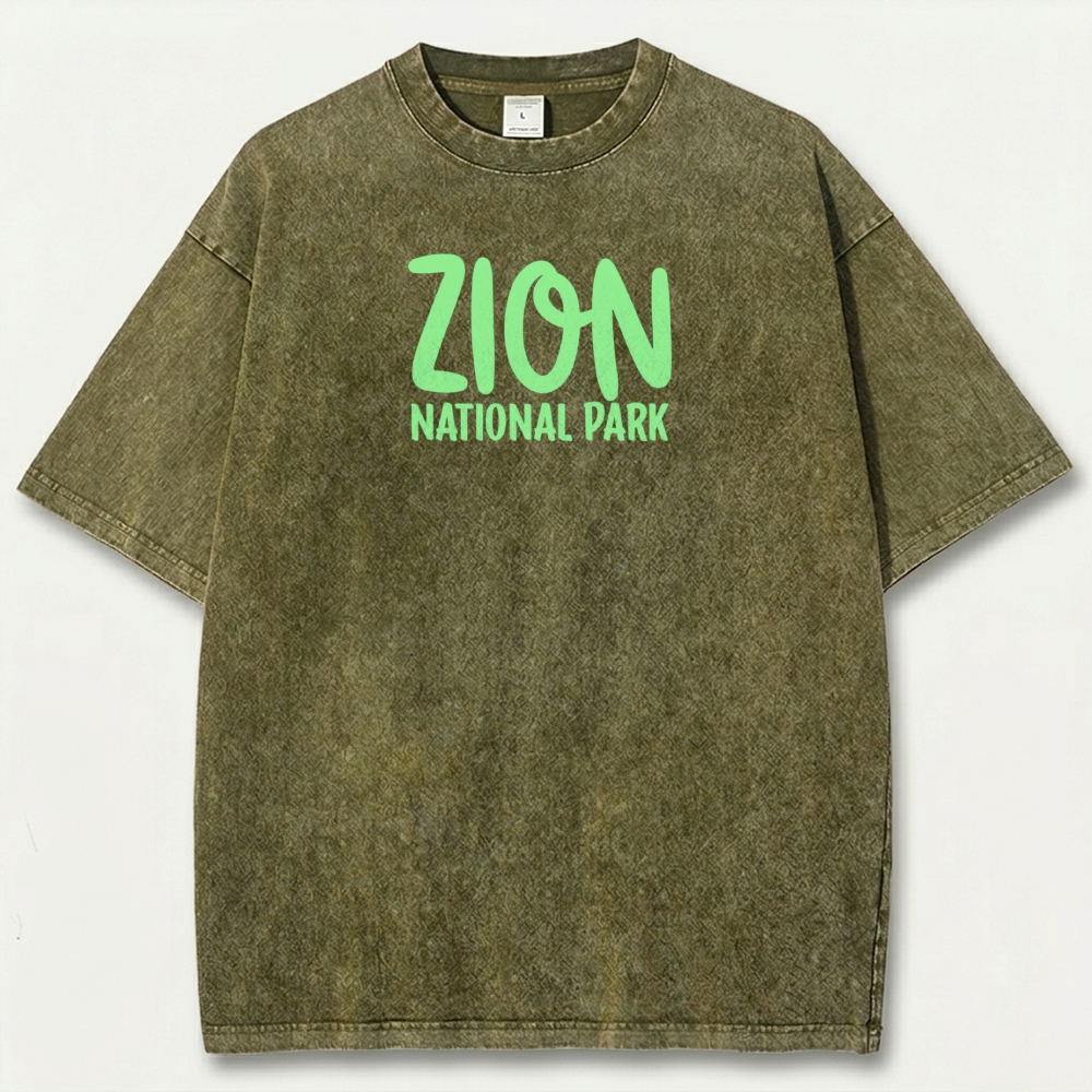 Zion National Park Vintage Organic Cotton Hiking Tee-HikeVista