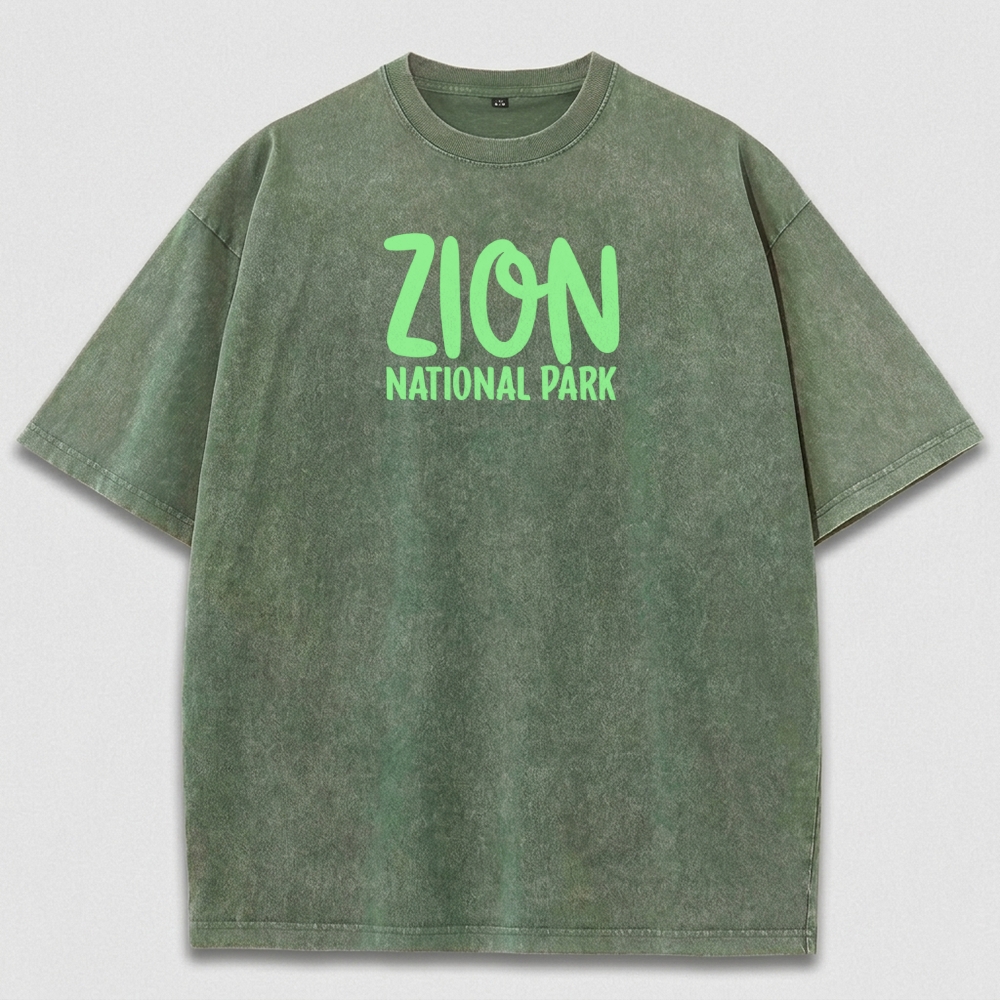 Zion National Park Vintage Organic Cotton Hiking Tee-HikeVista