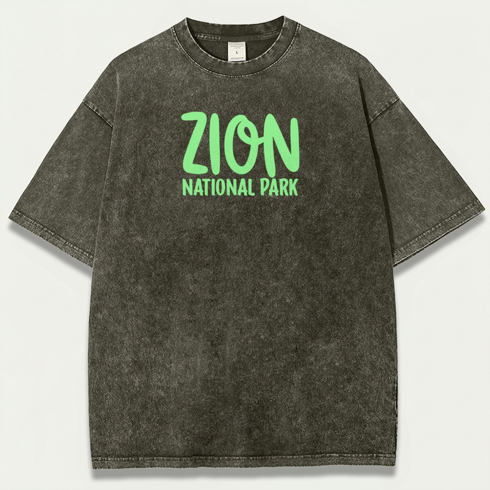 Zion National Park Vintage Organic Cotton Hiking Tee-HikeVista