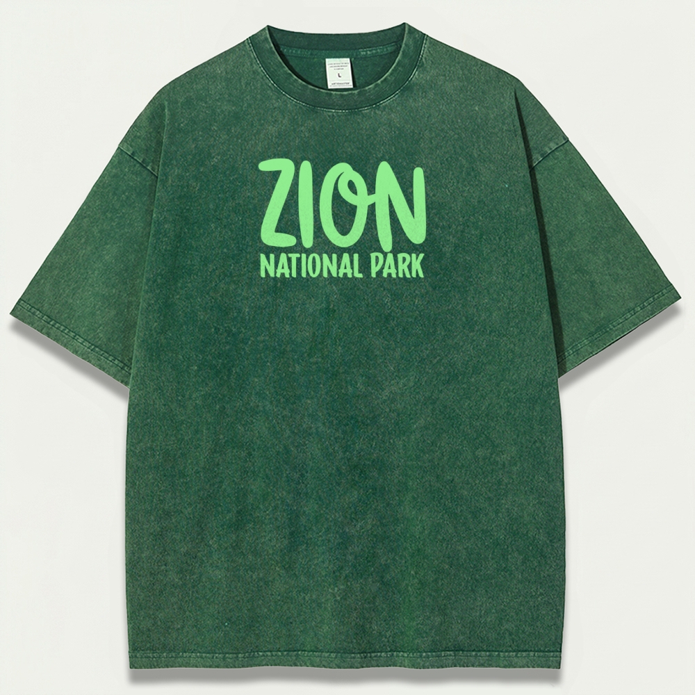 Zion National Park Vintage Organic Cotton Hiking Tee-HikeVista