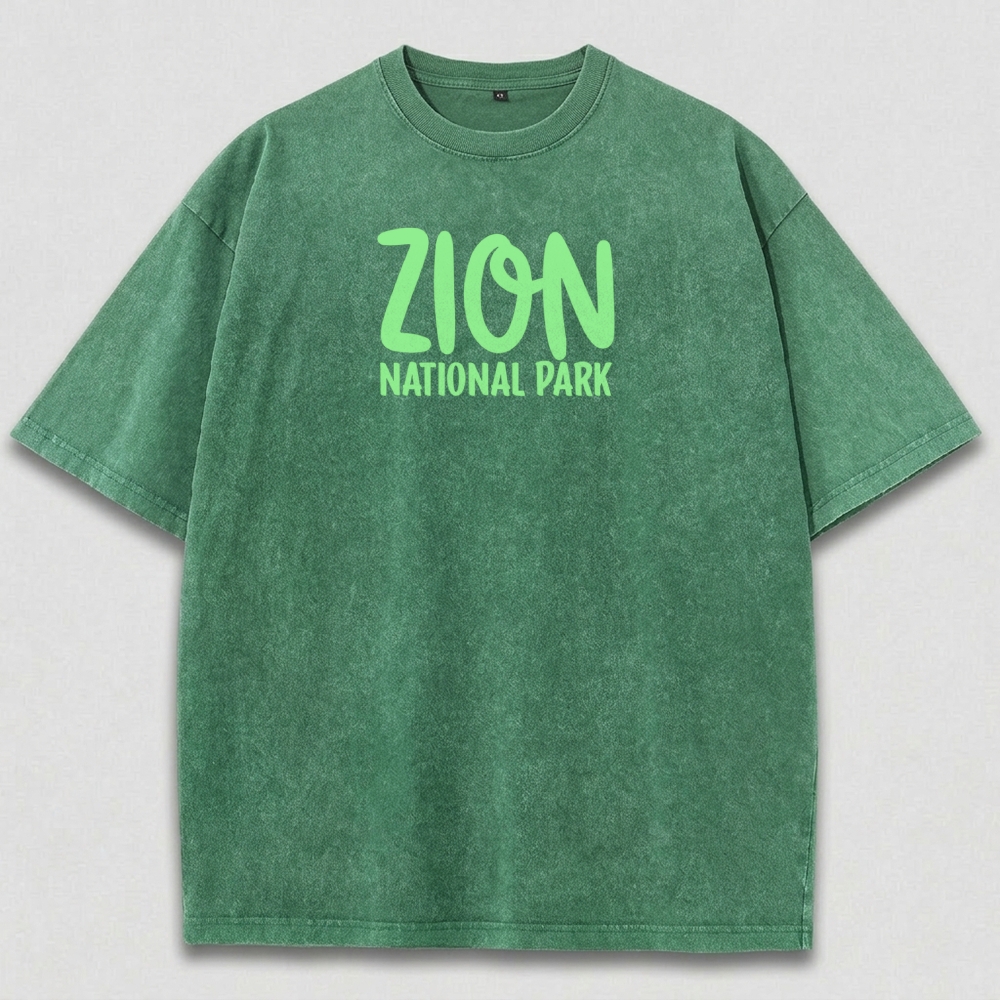 Zion National Park Vintage Organic Cotton Hiking Tee-HikeVista