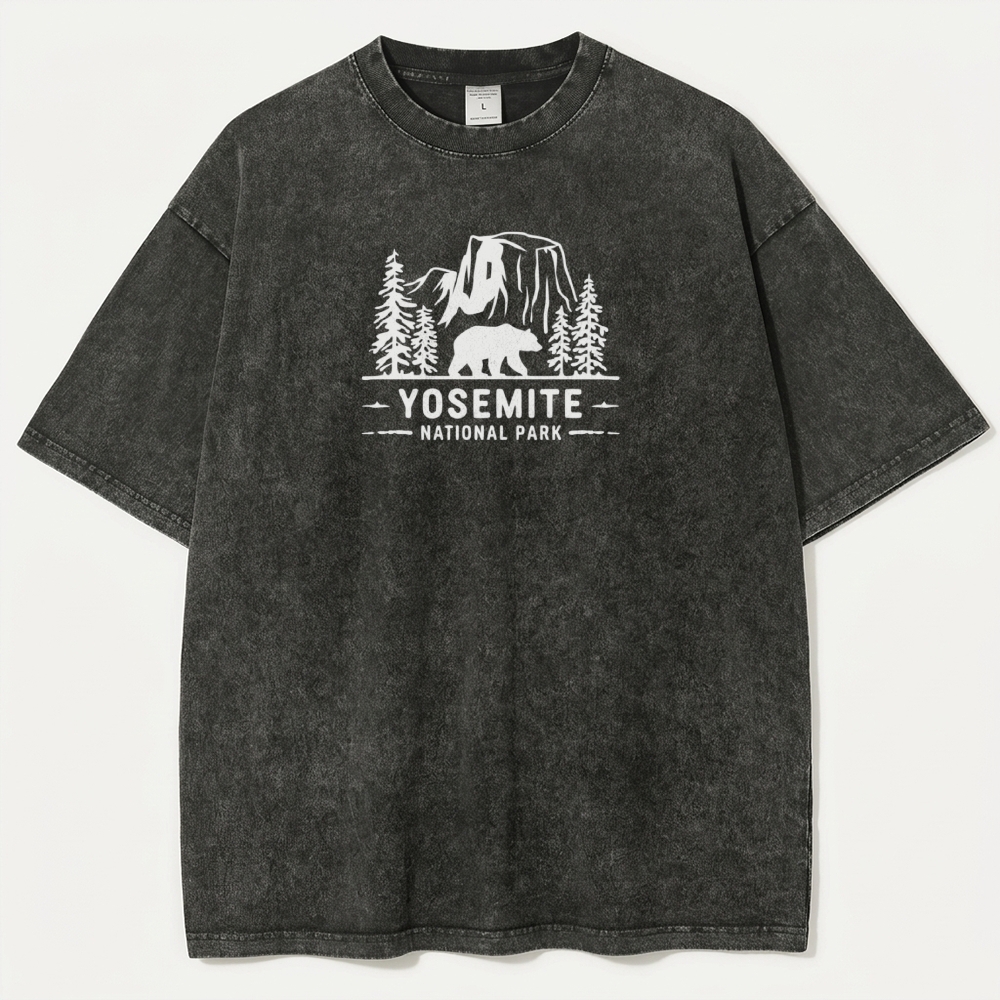 Yosemite National Park Vintage Organic Cotton Hiking Tee-HikeVista
