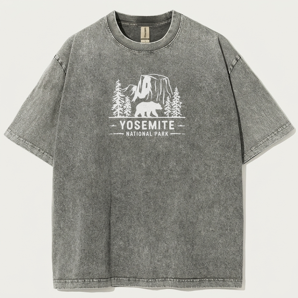 Yosemite National Park Vintage Organic Cotton Hiking Tee-HikeVista
