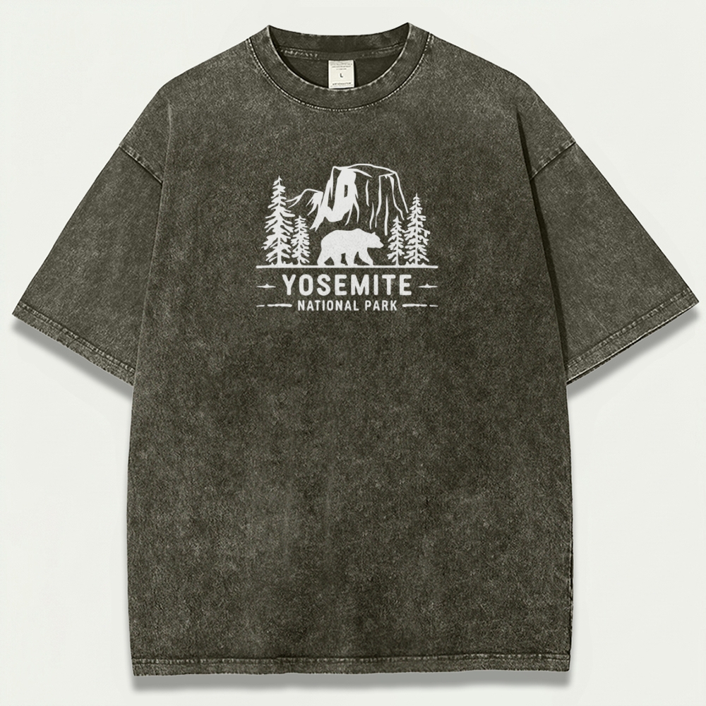 Yosemite National Park Vintage Organic Cotton Hiking Tee-HikeVista