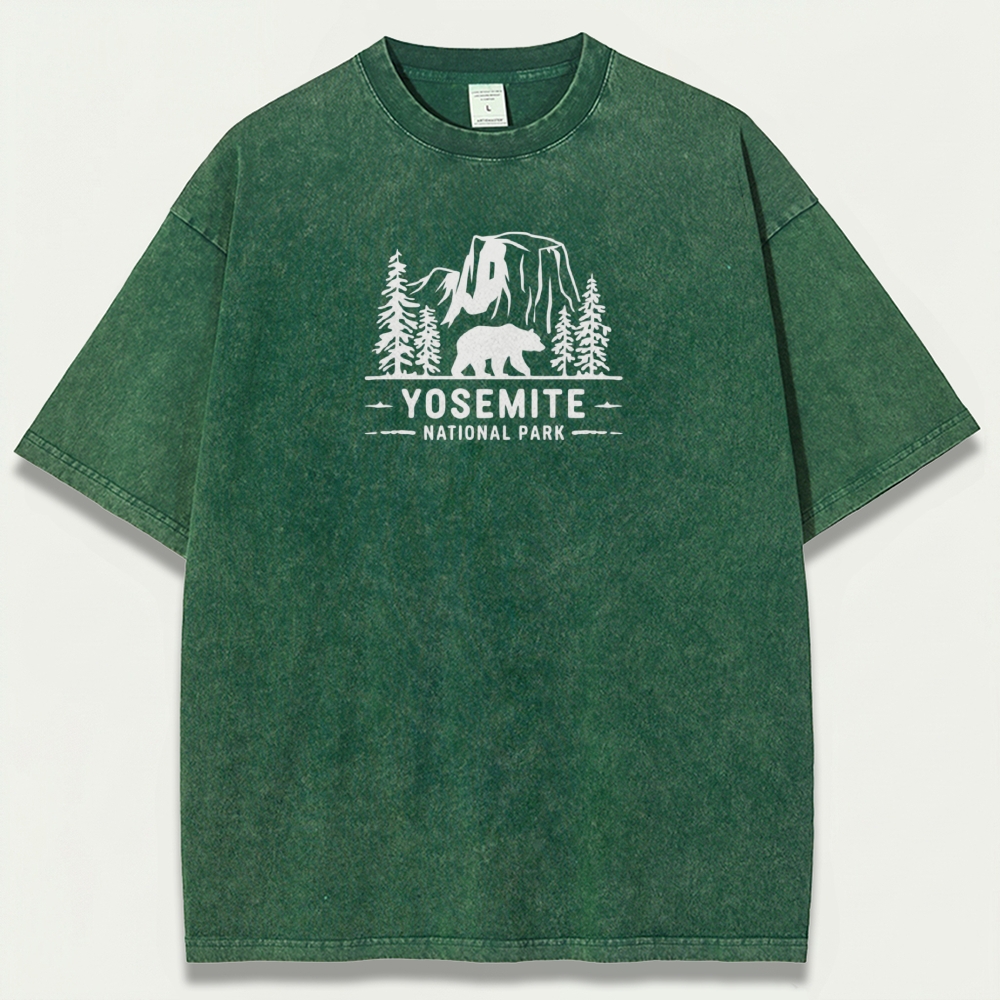 Yosemite National Park Vintage Organic Cotton Hiking Tee-HikeVista