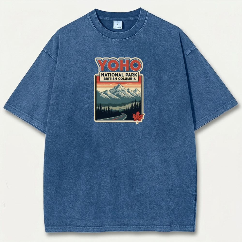 Yoho National Park Vintage Organic Cotton Trail Tee-HikeVista
