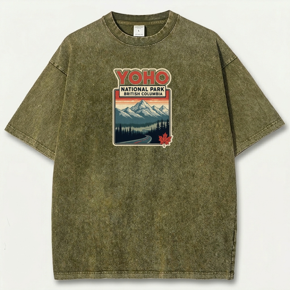Yoho National Park Vintage Organic Cotton Trail Tee-HikeVista