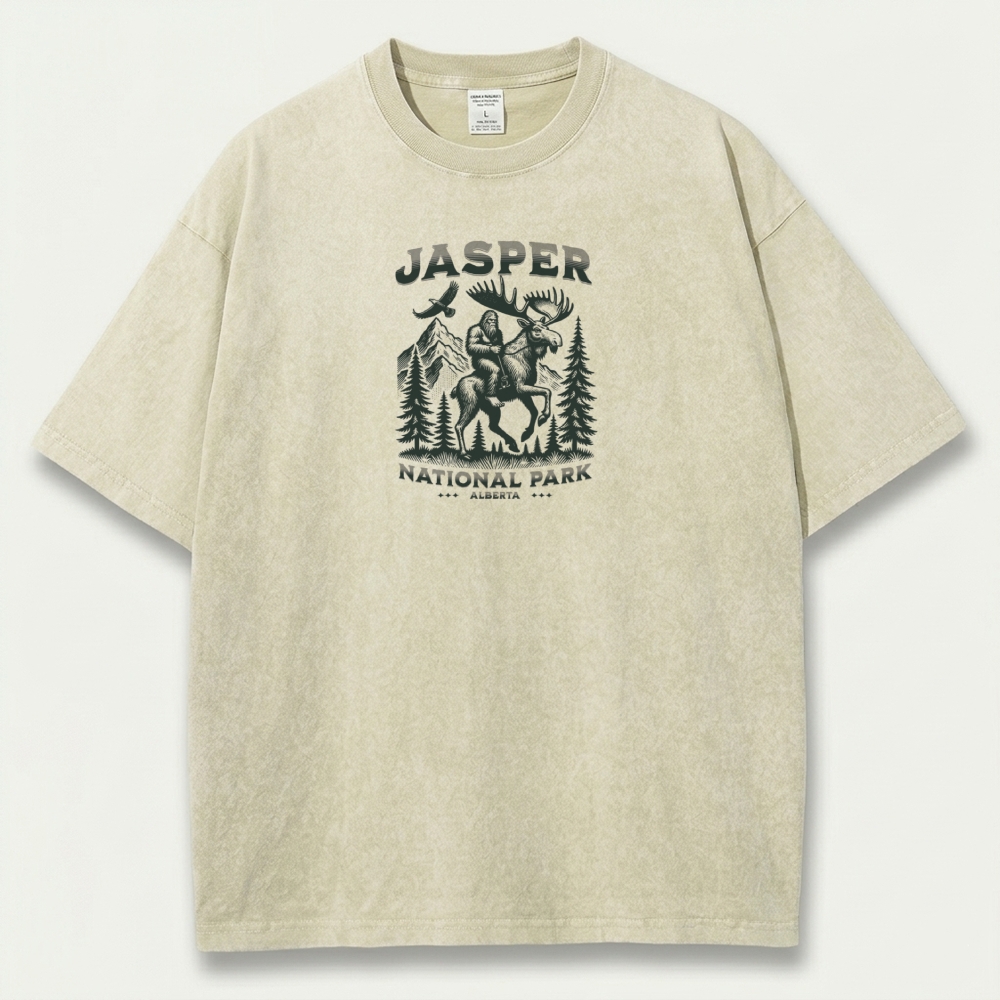 Jasper National Park Vintage Organic Cotton Trail Tee-HikeVista