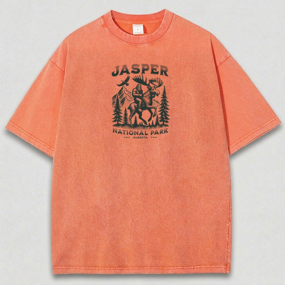 Jasper National Park Vintage Organic Cotton Trail Tee-HikeVista