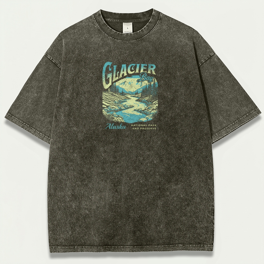Glacier National Park Vintage Organic Cotton Trail Tee-HikeVista
