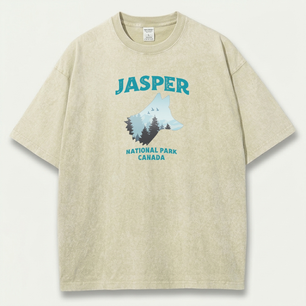 Jasper National Park Vintage Organic Cotton Trail Tee-HikeVista
