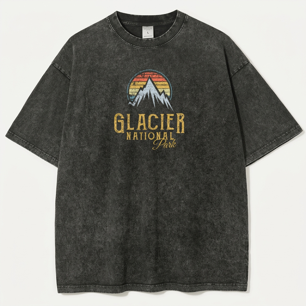 Glacier National Park Vintage Organic Cotton Trail Tee-HikeVista