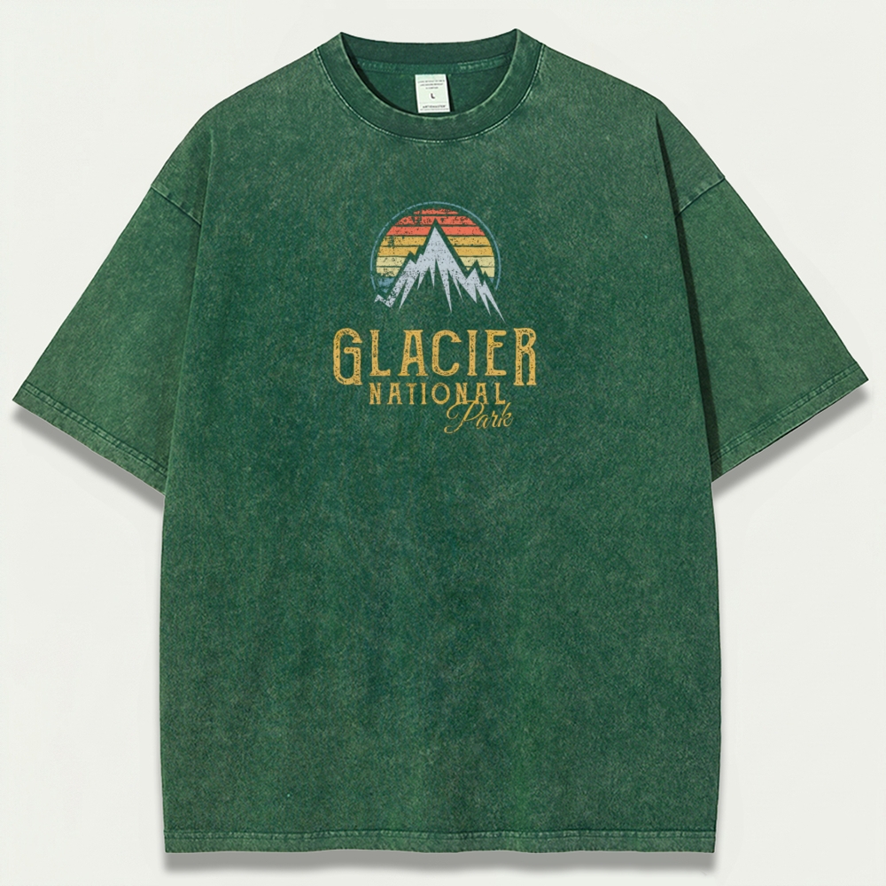 Glacier National Park Vintage Organic Cotton Trail Tee-HikeVista