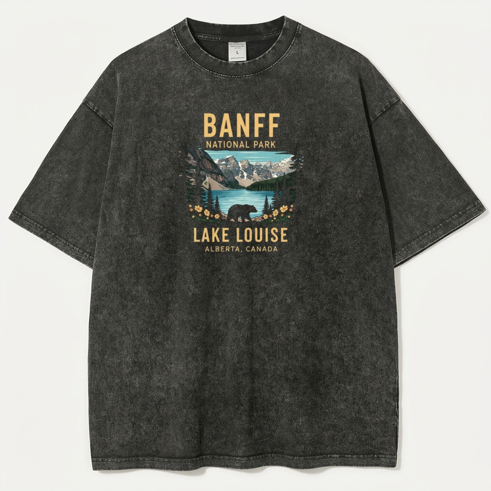 Banff National Park Vintage Organic Cotton Hiking Tee-HikeVista