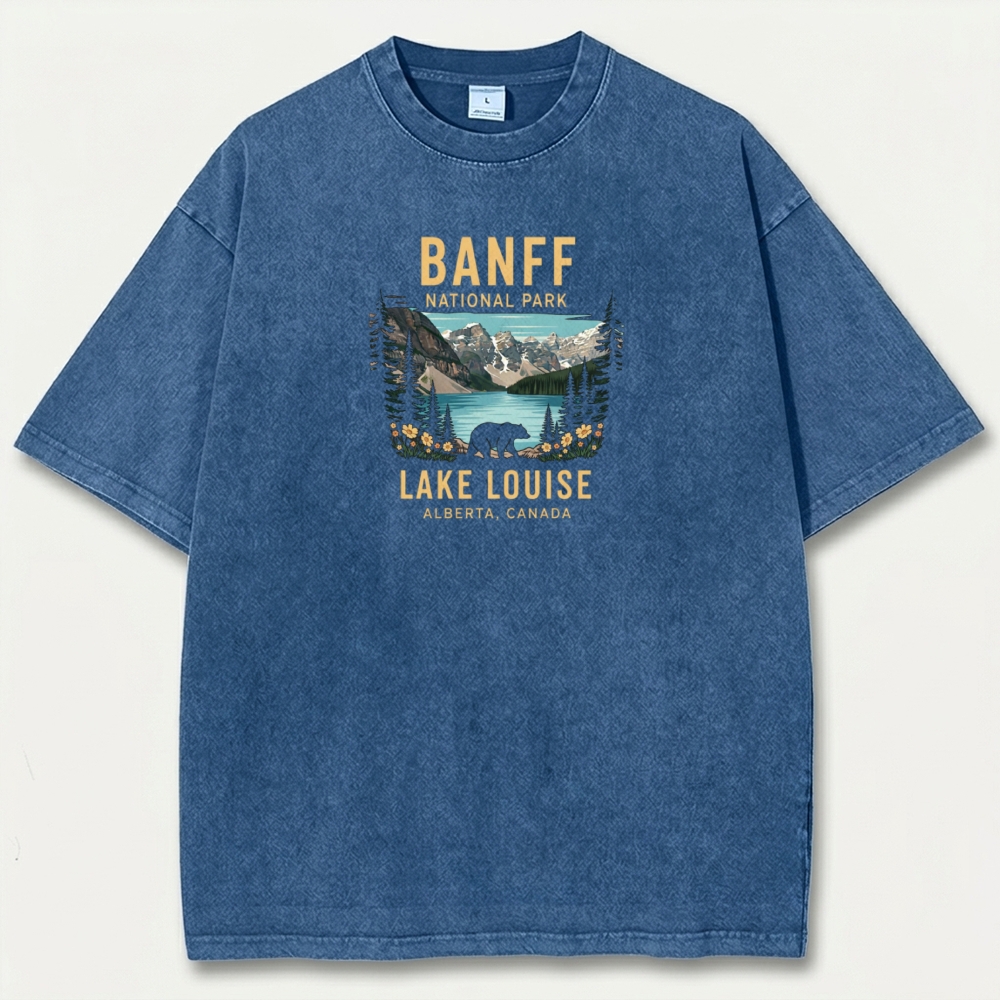 Banff National Park Vintage Organic Cotton Hiking Tee-HikeVista