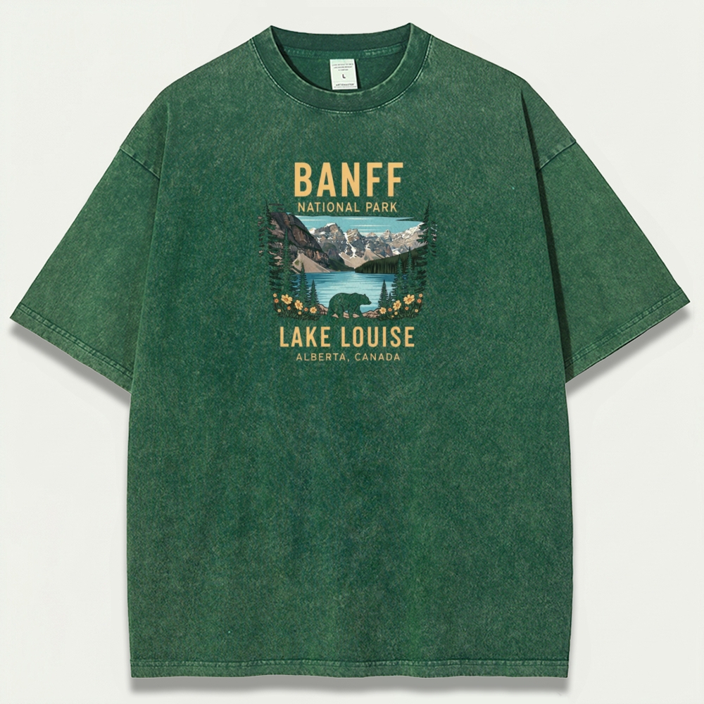 Banff National Park Vintage Organic Cotton Hiking Tee-HikeVista