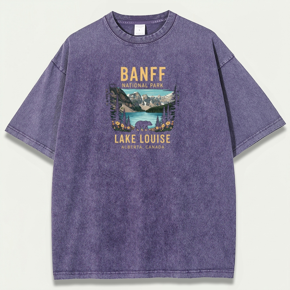 Banff National Park Vintage Organic Cotton Hiking Tee-HikeVista