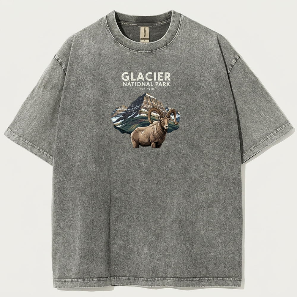 Glacier National Park Vintage Organic Cotton Trail Tee-HikeVista