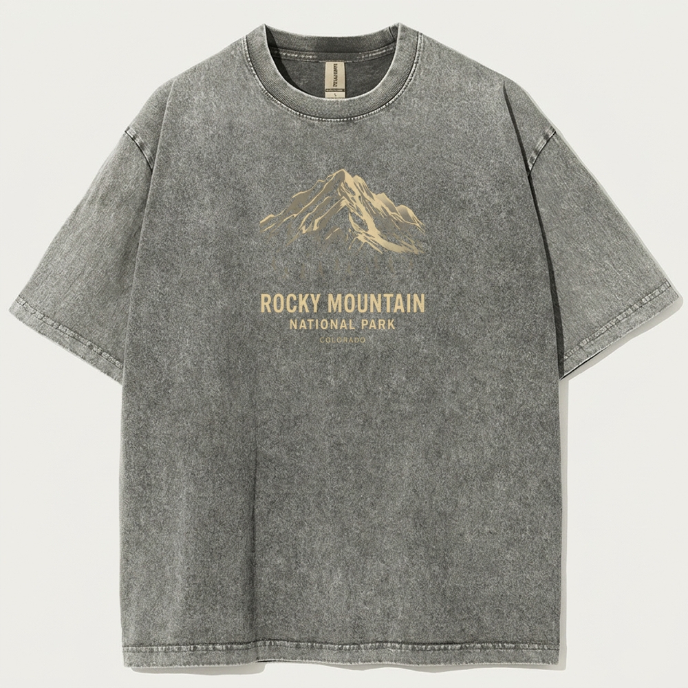 Rocky Mountains Vintage Organic Cotton Trail Tee-HikeVista