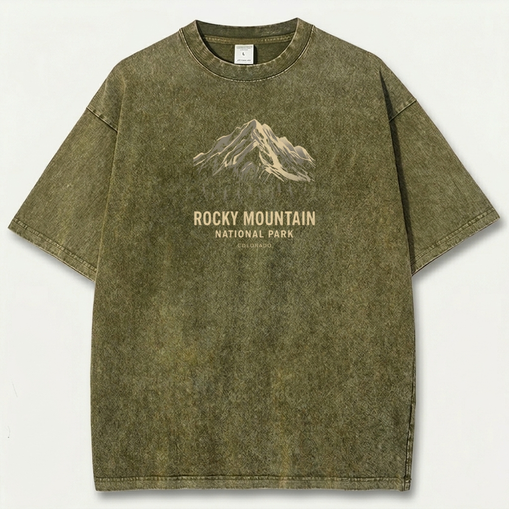 Rocky Mountains Vintage Organic Cotton Trail Tee-HikeVista