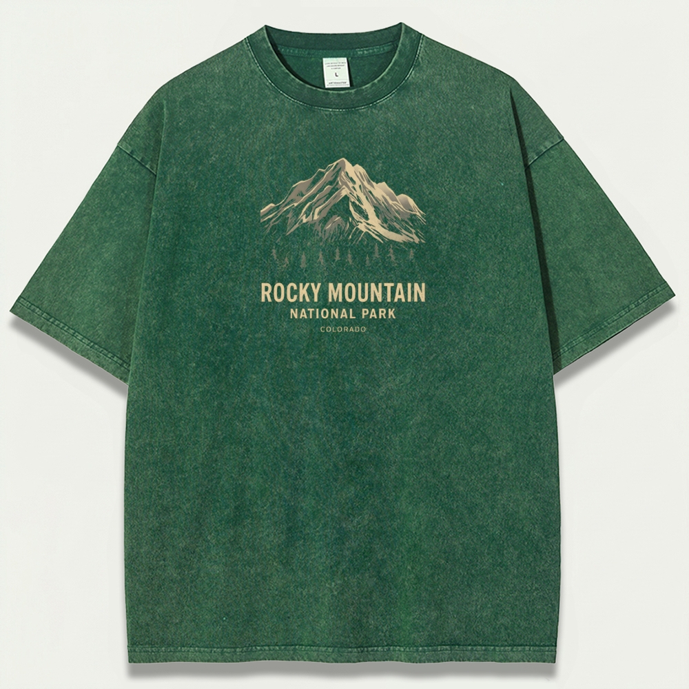Rocky Mountains Vintage Organic Cotton Trail Tee-HikeVista
