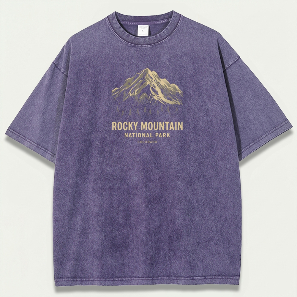 Rocky Mountains Vintage Organic Cotton Trail Tee-HikeVista