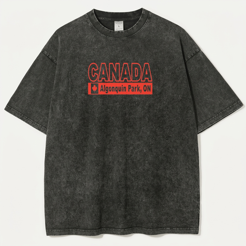Canada Algonquin Park Vintage Organic Cotton Trail Tee-HikeVista