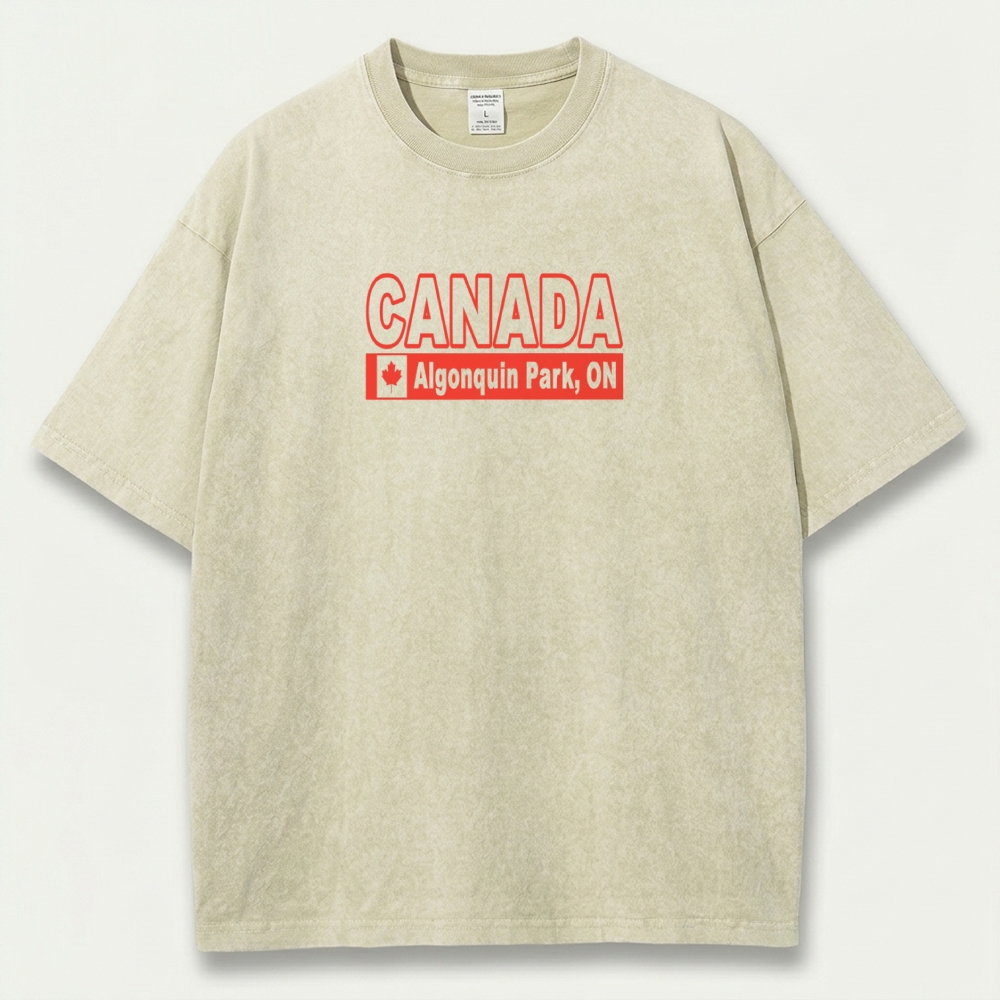 Canada Algonquin Park Vintage Organic Cotton Trail Tee-HikeVista