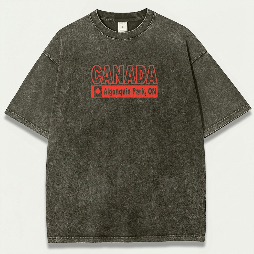 Canada Algonquin Park Vintage Organic Cotton Trail Tee-HikeVista
