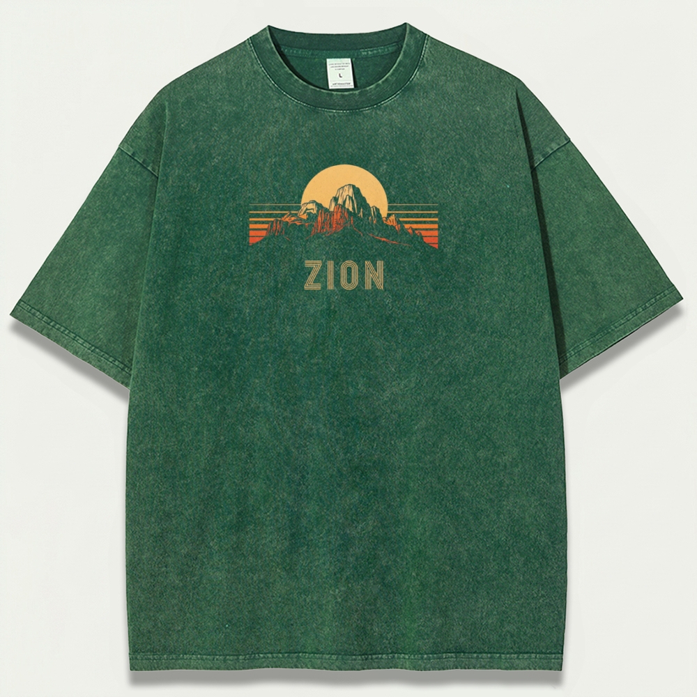 Zion National Park Vintage Organic Cotton Hiking Tee-HikeVista