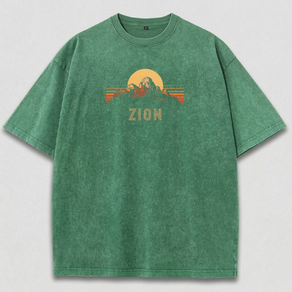 Zion National Park Vintage Organic Cotton Hiking Tee-HikeVista
