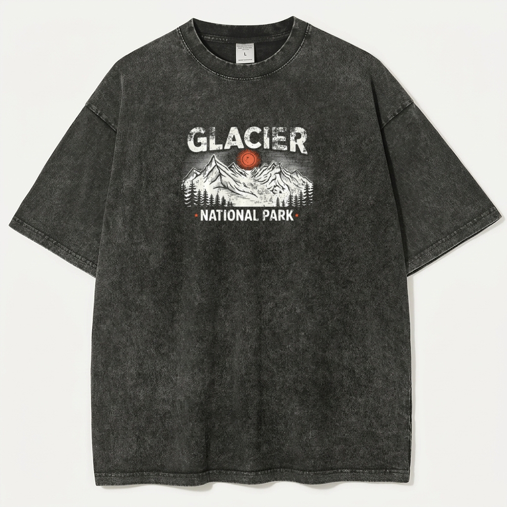 Glacier National Park Vintage Organic Cotton Trail Tee-HikeVista