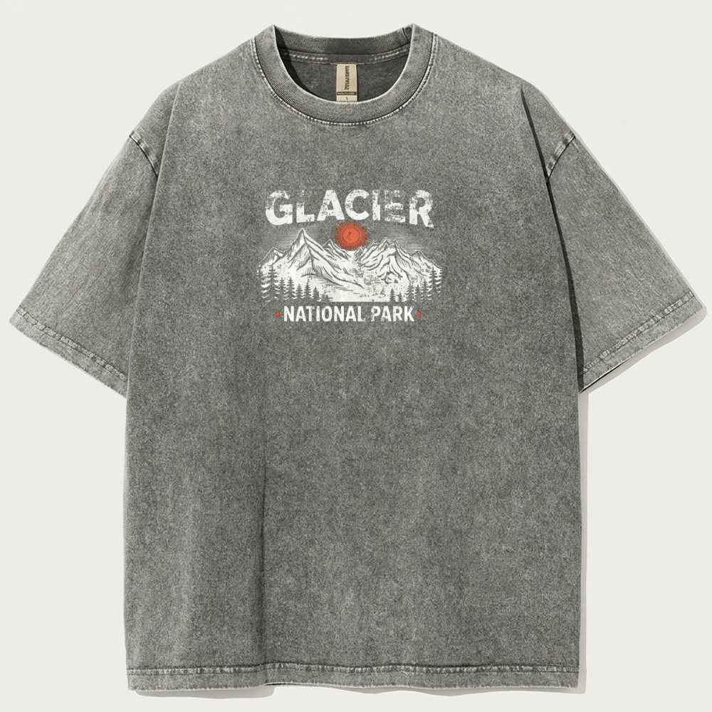 Glacier National Park Vintage Organic Cotton Trail Tee-HikeVista