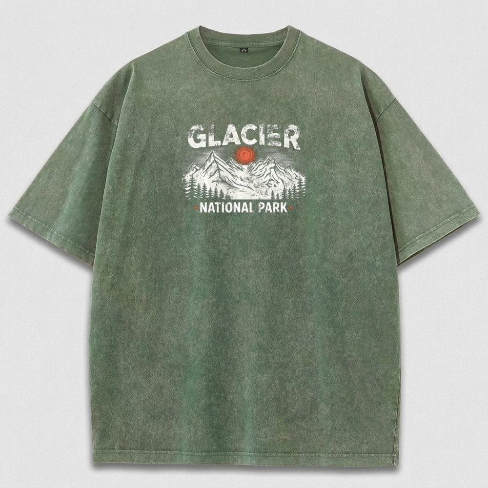 Glacier National Park Vintage Organic Cotton Trail Tee-HikeVista
