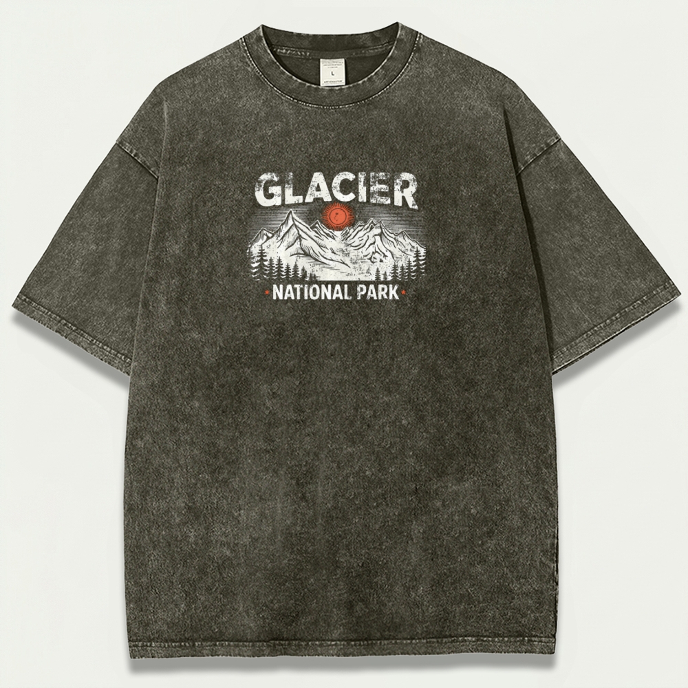 Glacier National Park Vintage Organic Cotton Trail Tee-HikeVista