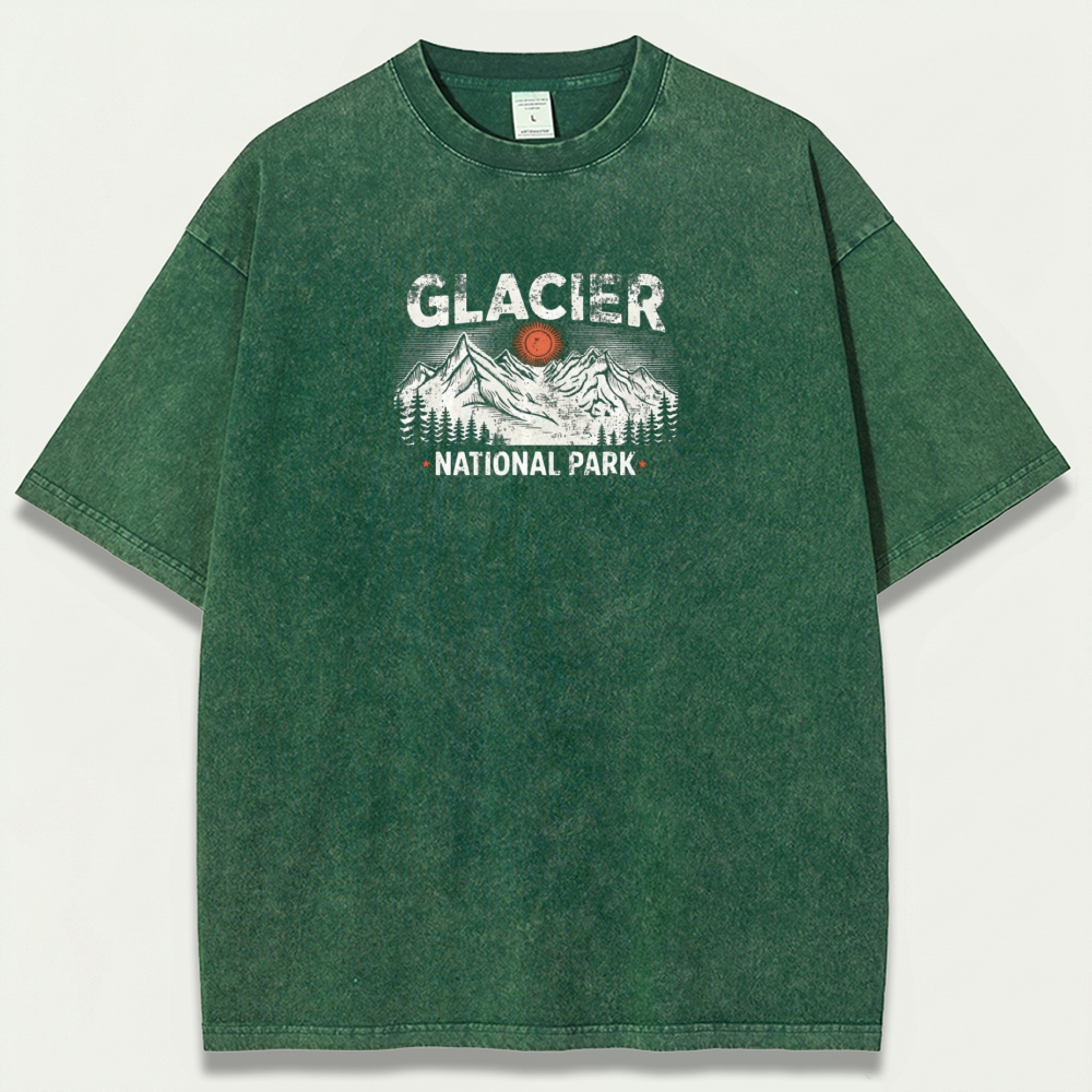 Glacier National Park Vintage Organic Cotton Trail Tee-HikeVista