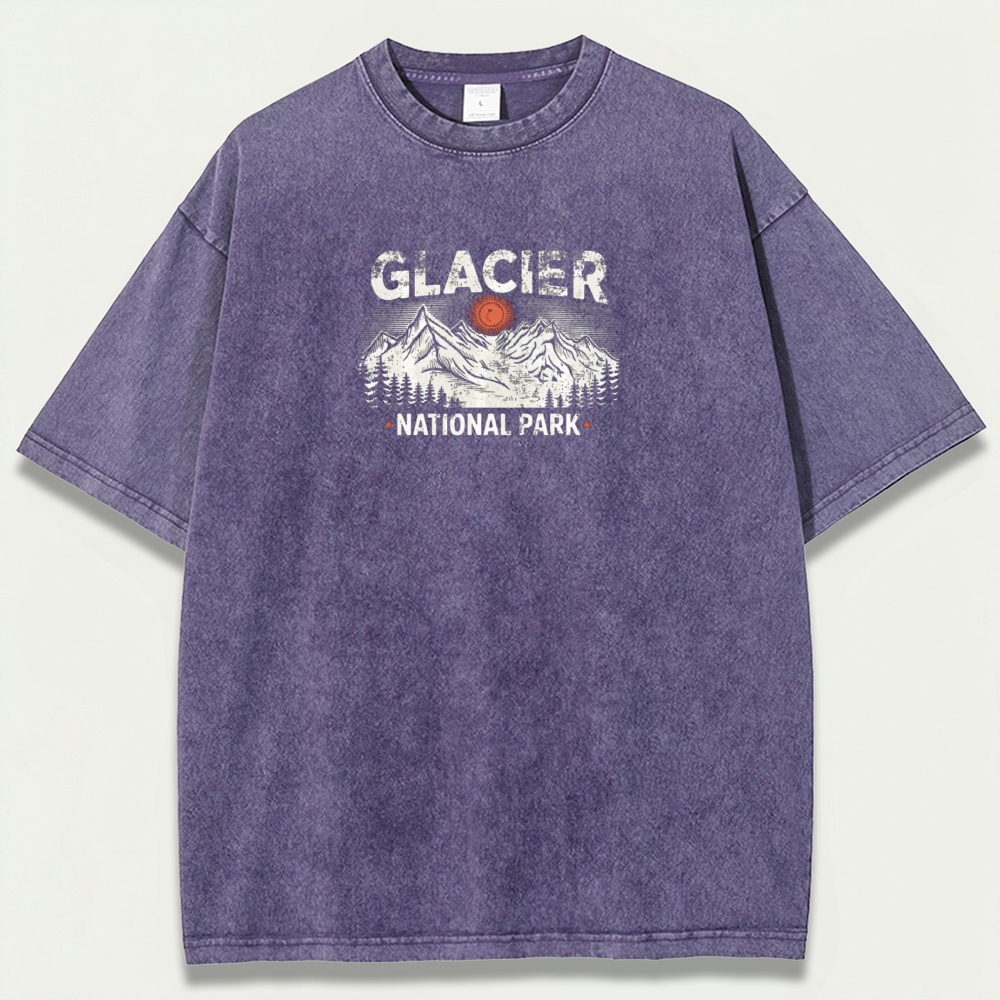 Glacier National Park Vintage Organic Cotton Trail Tee-HikeVista