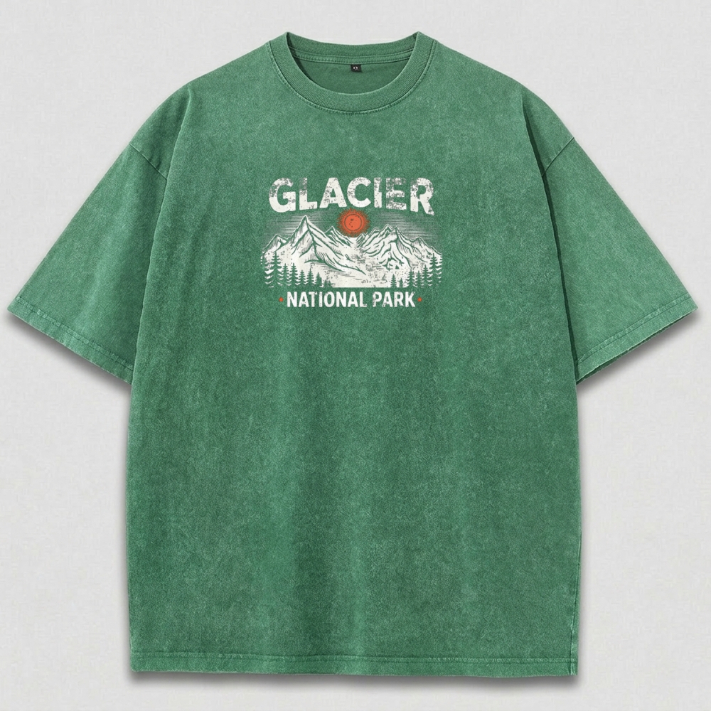Glacier National Park Vintage Organic Cotton Trail Tee-HikeVista