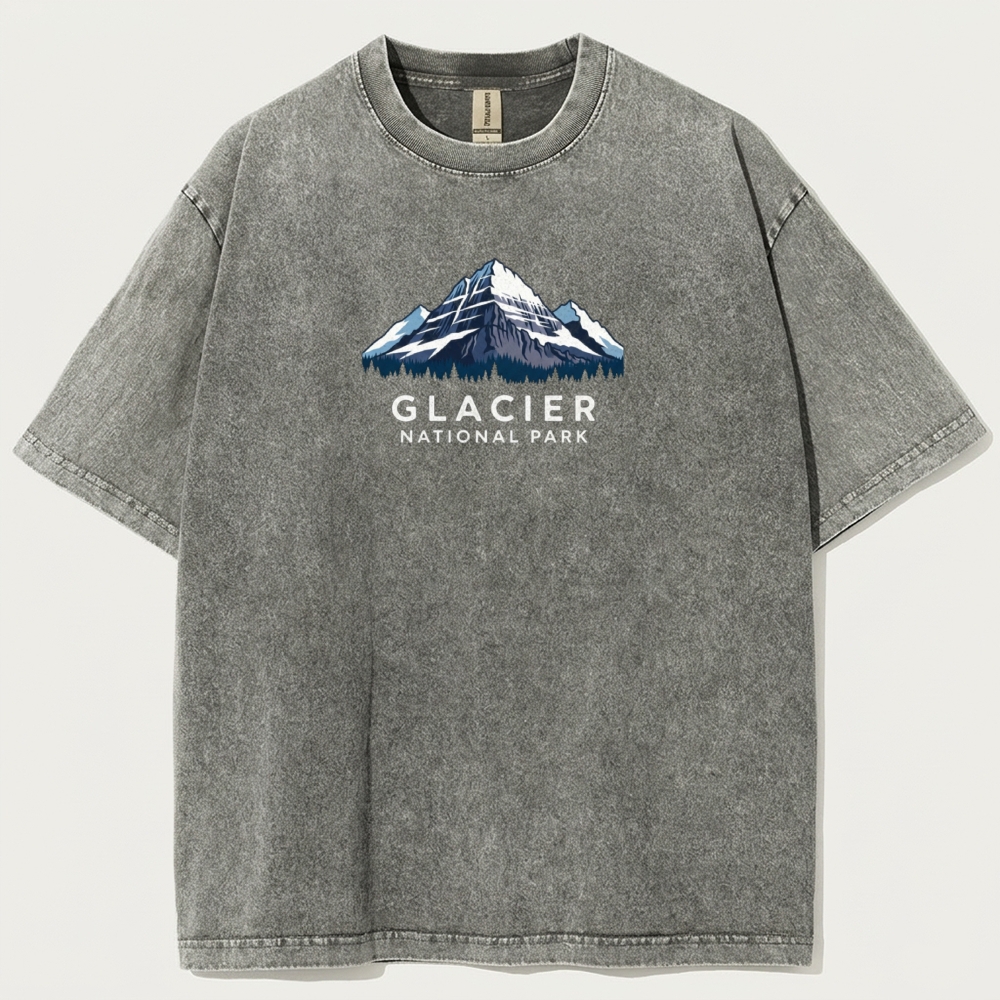 Glacier National Park Vintage Organic Cotton Trail Tee-HikeVista