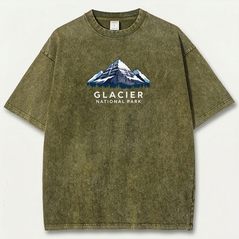 Glacier National Park Vintage Organic Cotton Trail Tee-HikeVista